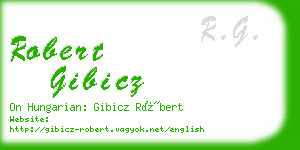 robert gibicz business card